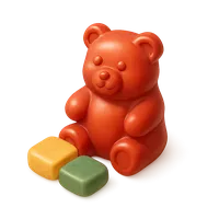 Colorful gummy bear candies