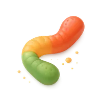 Long gummy worms