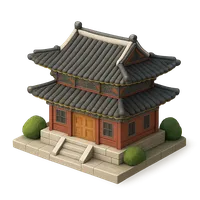 Isometric 3D icon of Gyeongbokgung Palace 