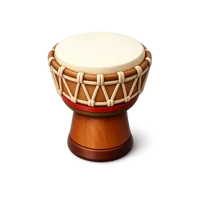 Hand drum isometric 3D icon for music, percussion, rhythm, and cultural design projects