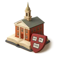 Isometric 3D icon of Harvard University 