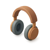 Isometric 3D icon of Headphones 