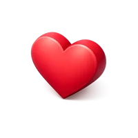 Free isometric 3D heart icon representing love, affection, romance, and Valentine themed design