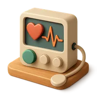 Isometric 3D icon of Heart monitor 