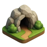 Isometric 3D icon of Hidden Cave 