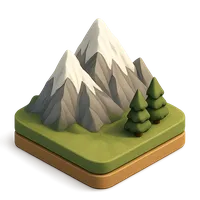 Isometric 3D icon of Himalayas 