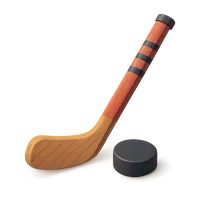 Isometric 3D icon of Hockey Stick 
