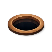Hole isometric 3D icon showing a simple opening or cavity shape for design, map, and construction visuals