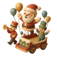 Isometric 3D icon of Holiday Parade 