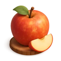 Isometric 3D icon of Honeycrisp Apple 