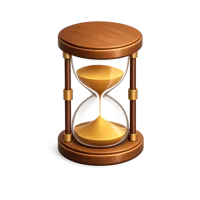Hourglass timer isometric 3D icon for time, countdown, and deadline concepts