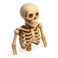 Isometric 3D icon of Human Skeleton 