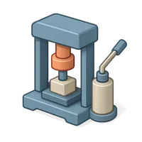 Isometric 3D icon of Hydraulic Press 