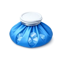 Isometric 3D ice pack icon for first aid, injury recovery, and healthcare visuals