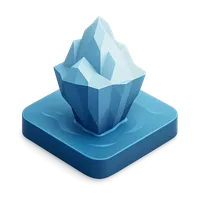 Isometric 3D icon of Iceberg 