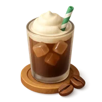 Isometric 3D icon of Iced Coffee 
