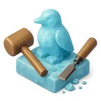 Isometric 3D icon of Ice Sculpting 