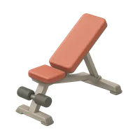 Isometric 3D icon of Incline Bench 