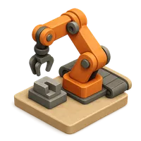 Isometric 3D icon of Industrial Robot 