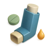 Isometric 3D icon of Inhaler 