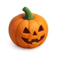 Isometric 3D icon of Jack-o'-lantern 