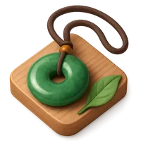 Isometric 3D icon of Jade Pendant 