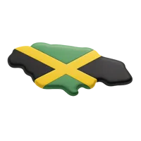 Jamaica front-facing 3D UI icon for travel apps, country selectors, and regional interface design