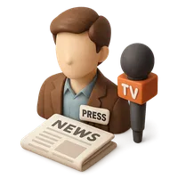 Isometric 3D icon of Journalist 