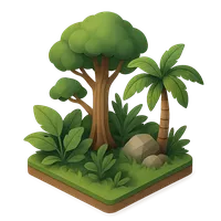 Isometric 3D icon of Jungle 
