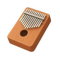 Isometric 3D icon of a kalimba, stylized vector illustration for digital icon sets