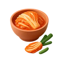 Isometric 3D icon of a kimchi, stylized vector illustration for digital icon sets