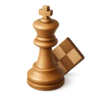 Isometric 3D icon of a king (chess piece), stylized vector illustration for digital icon sets