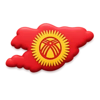Kyrgyzstan front-facing 3D UI icon for travel apps, maps, geography tools, and country selection interfaces
