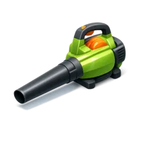 Isometric 3D leaf blower icon with backpack design for gardening, landscaping, and yard maintenance