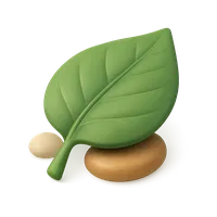 Isometric 3D icon of a leaf, stylized vector illustration for digital icon sets