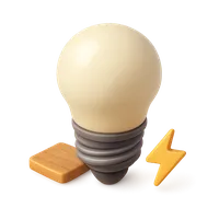 Isometric 3D icon of a led bulb, stylized vector illustration for digital icon sets
