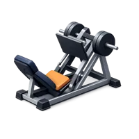 Leg press isometric 3D icon for gym, fitness, and lower body strength training designs