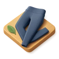 Isometric 3D icon of a leggings, stylized vector illustration for digital icon sets