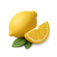 Isometric 3D icon of a lemon, stylized vector illustration for digital icon sets