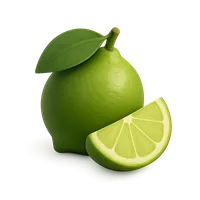 Isometric 3D icon of a lime, stylized vector illustration for digital icon sets