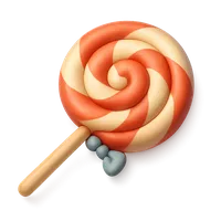 Isometric 3D icon of a lollipop, stylized vector illustration for digital icon sets