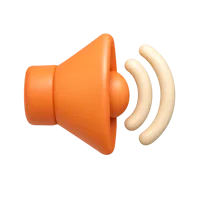 Front-facing loudspeaker 3D icon for audio, sound, media, and speaker settings UI