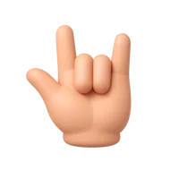 Front-facing Love You Hand 3D icon with medium skin tone for messaging, social reactions, and accessibility interfaces