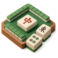 Isometric 3D icon of a mahjong board, stylized vector illustration for digital icon sets