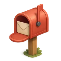 Isometric 3D icon of a mailbox, stylized vector illustration for digital icon sets