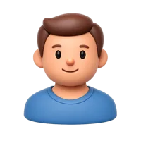 Front-facing 3D icon of a man wearing a tuxedo in a premium non-isometric UI style