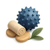 Isometric 3D icon of a massage ball, stylized vector illustration for digital icon sets