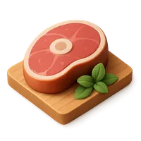 Isometric 3D icon of a meat, stylized vector illustration for digital icon sets