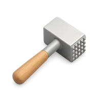 Isometric 3D icon of a meat tenderizer, stylized vector illustration for digital icon sets