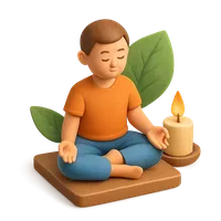 Isometric 3D icon of a meditation, stylized vector illustration for digital icon sets